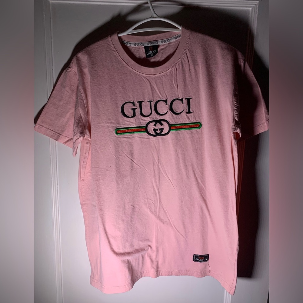 Gucci embroidered logo shirt